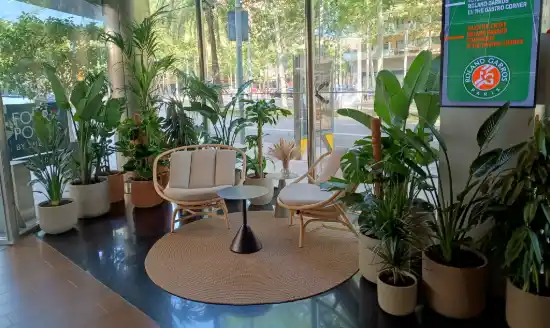 El vestibulo del Hotel Sheraton