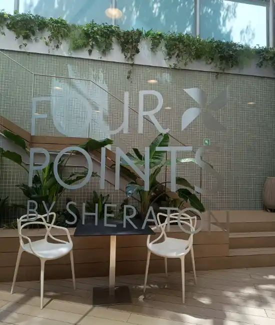 La terraza del Hotel Sheraton en Barcelona